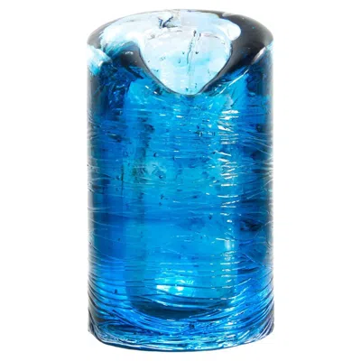 Pre-owned Jacopo Foggini Jungle Contemporary Vase, Large Version In Monochrome Blue By