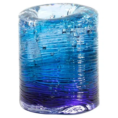 Pre-owned Jacopo Foggini Jungle Contemporary Vase, Small Bicolor Blue And Violet By  In Purple