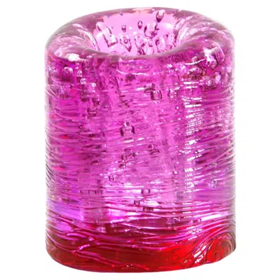 Pre-owned Jacopo Foggini Jungle Contemporary Vase, Small Bicolor Pink And Red By