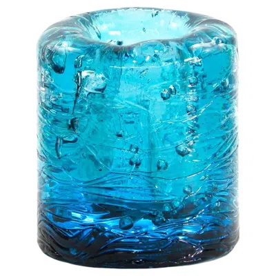 Pre-owned Jacopo Foggini Jungle Contemporary Vase, Small Version In Monochrome Blue By