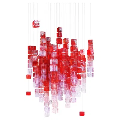 Pre-owned Jacopo Foggini Shake Chandelier By  In Red
