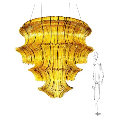 Pre-owned Jacopo Foggini The Rivers Collection Limited Edition // Edo Chandelier By  In Transparent