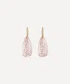 Jacqueline Cullen Rose Quartz Disintegrating Drop Earrings In Pink