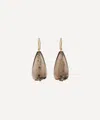 Jacqueline Cullen Smokey Quartz Disintegrating Drop Earrings In Brown