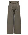 Jacqueline De Yong Beige Elastane Casual Pants In Gray