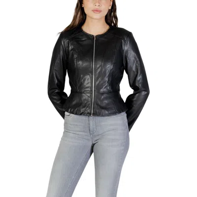 Jacqueline De Yong Black Leather Jacket