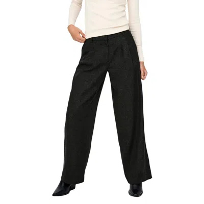 Jacqueline De Yong Black Polyester Flared Pants