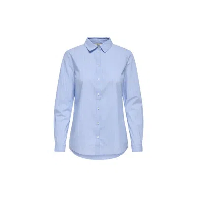 Jacqueline De Yong Blue Cotton Shirt