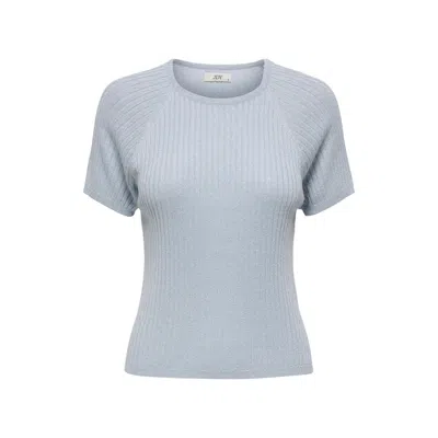 Jacqueline De Yong Blue Viscose T-shirt