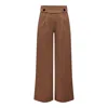 Jacqueline De Yong Brown Viscose Casual Pants