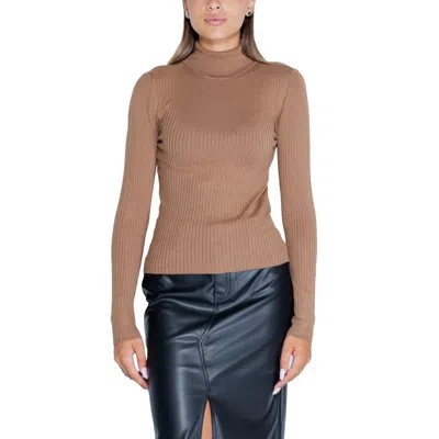 Jacqueline De Yong Viscose Tops & Women's T-shirt In Brown