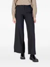 Jacqueline De Yong Black Polyester Flared Pants In Black