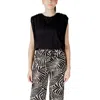 Jacqueline De Yong Black Cotton Top In Black