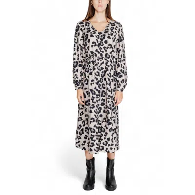 JACQUELINE DE YONG GRAY VISCOSE DRESS