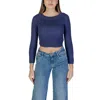 Jacqueline De Yong Light Blue Marabou Sportswear In Blue