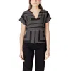 Jacqueline De Yong Black Viscose T-shirt In Black