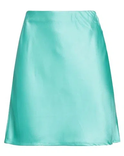 Jacqueline De Yong Woman Mini Skirt Emerald Green Size L Polyester