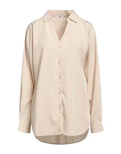 Jacqueline De Yong Woman Shirt Beige Size M Tencel, Polyester