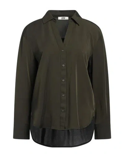 Jacqueline De Yong Woman Shirt Military Green Size S Polyester, Elastane