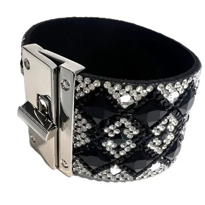 Jacqueline Kent Women's Starry Night Diamond Crystal Cuff Bracelet In Black In Transparent