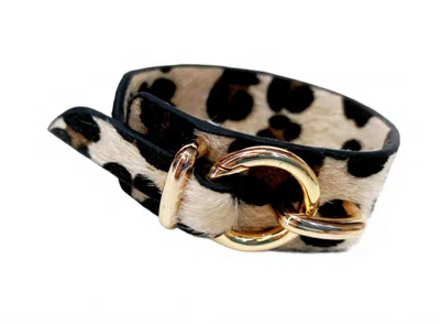 Jacqueline Kent Women's Wild Thing Leopard Bracelet In Gold In Black