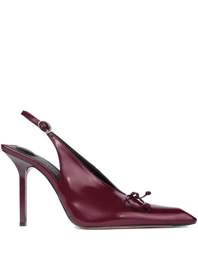 Jacquemus 100mm Cubisto Bow-slingback Pumps In Red