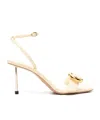 Jacquemus Sandals Stiletto Heel Crossover Strap In Nude