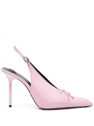 JACQUEMUS 100MM THE CUBISTO PUMPS - WOMEN'S - PATENT CALF LEATHER/CALF LEATHER