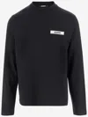 Jacquemus Le Sweatshirt Gros Grain Cotton Sweatshirt In Black