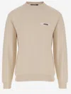 Jacquemus Men The Gros Grain Crewneck Sweatshirt With Logo Plaque