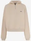 Jacquemus The Gros Grain Cotton Fleece Zip Sweatshirt In Pink