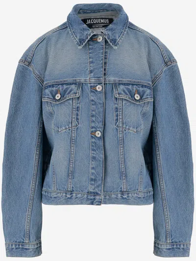 Jacquemus Cotton Denim Jacket In Blue