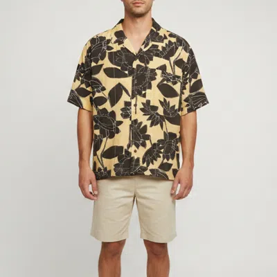 Pre-owned Jacquemus Yellow Flowers Print Linen Blend La Chemise Jean Shirt Xl