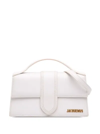Pre-owned Jacquemus 2000-2026 Leather Le Grand Bambino Satchel In White