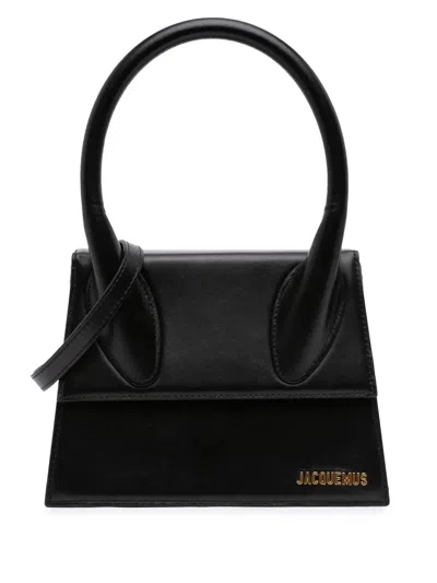 Pre-owned Jacquemus 2000-2026 Leather Le Grand Chiquito Satchel In Black