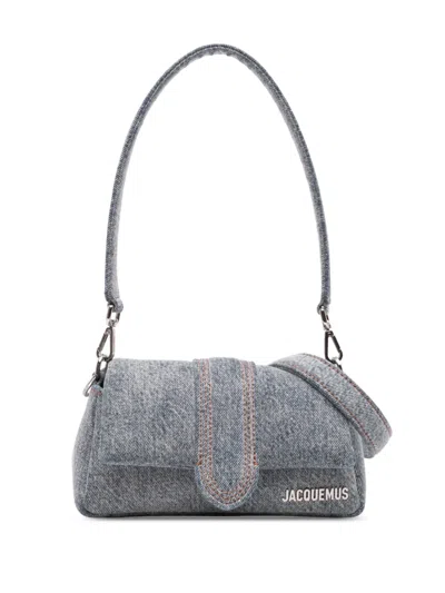 Pre-owned Jacquemus 2000-2026 Small Padded Denim Le Bambimou Satchel In Blue