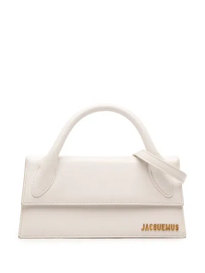 Pre-owned Jacquemus 2000-2026 Smooth Calfskin Le Chiquito Long Satchel In White
