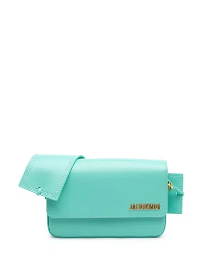 Pre-owned Jacquemus 2010-2026 Calfskin Le Carinu Shoulder Bag In Blue