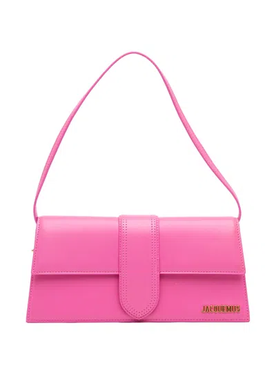 Pre-owned Jacquemus 2010-2026 Leather Le Bambino Long Shoulder Bag In Pink
