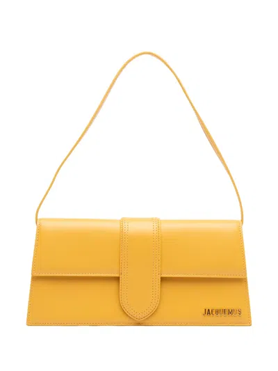 Pre-owned Jacquemus 2010-2026 Leather Le Bambino Long Shoulder Bag In Yellow