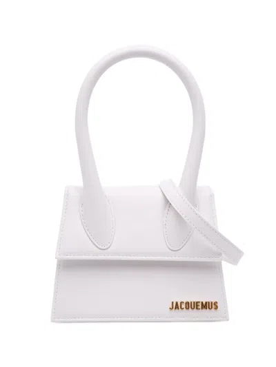 Pre-owned Jacquemus 2010-2026 Leather Le Chiquito Moyen Satchel In White