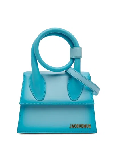 Pre-owned Jacquemus 2010-2026 Leather Le Chiquito Noeud Satchel In Blue