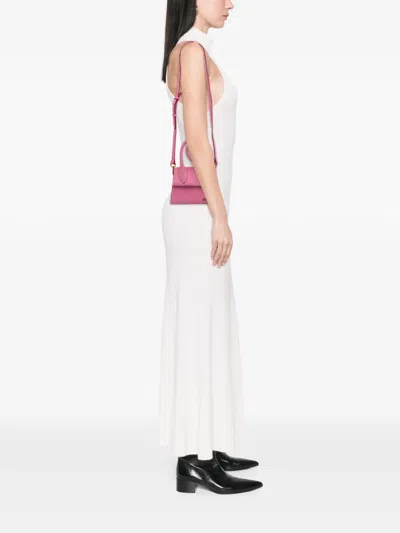 Pre-owned Jacquemus 2018-2026 Nubuck Le Chiquito Noeud Satchel In Pink