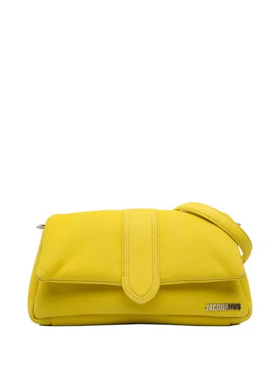 Pre-owned Jacquemus 2020-2025 Padded Nubuck Le Bambimou Satchel In Yellow