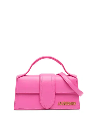 Pre-owned Jacquemus 2020-2026 Mini Calfskin Le Bambino Satchel In Pink