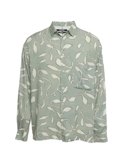 Pre-owned Jacquemus 2021 La Chemise Baou Leaf-print Shirt In Green