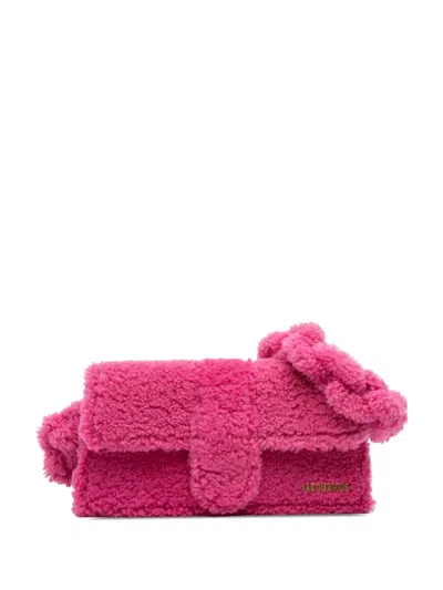 Pre-owned Jacquemus 2022-2024 Shearling Le Bambidou Shoulder Bag In Pink