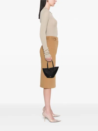 Pre-owned Jacquemus 2023-2026 Raffia Effect Nylon And Polyester Le Bambola Bucket Bag In Black
