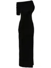 Jacquemus Jacq La Robe Drapead In Black  