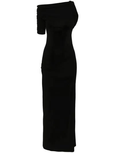 JACQUEMUS LA ROBE DRAPEADO,241DR144.2381 990 BLACK